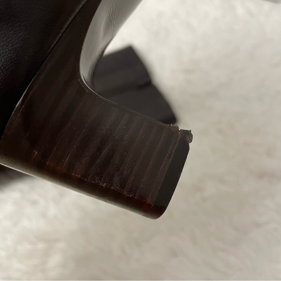 Cole Haan Made in Italy Brown All Leather Mid Boots, side zip low heel sz 11 AA - Picture 11 of 11